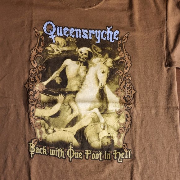 Vintage Queensryche "Back with One Foot in Hell" 2005 Tour Shirt Men's Medium - Picture 2 of 7